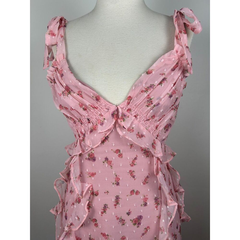 Storia Pink Ruffle Mini Dress - Picture 5 of 7